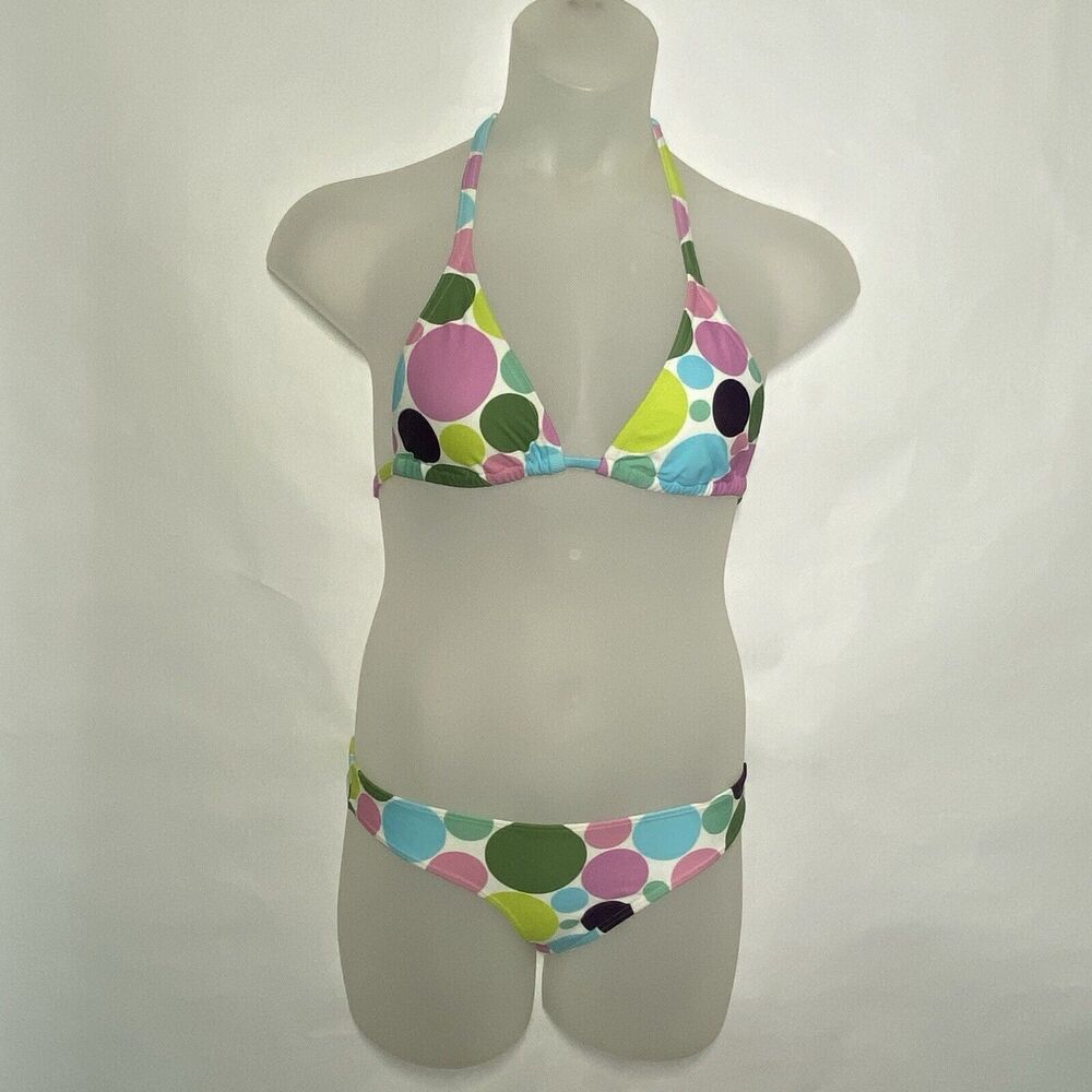 Cia.Maritima Brazilian 2-pc Bikini Size L Polkadots Multicolor Stretch Cheeky